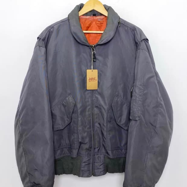 TYPE LH-747빈티지 오버사이즈 레더 플라이트 자켓 