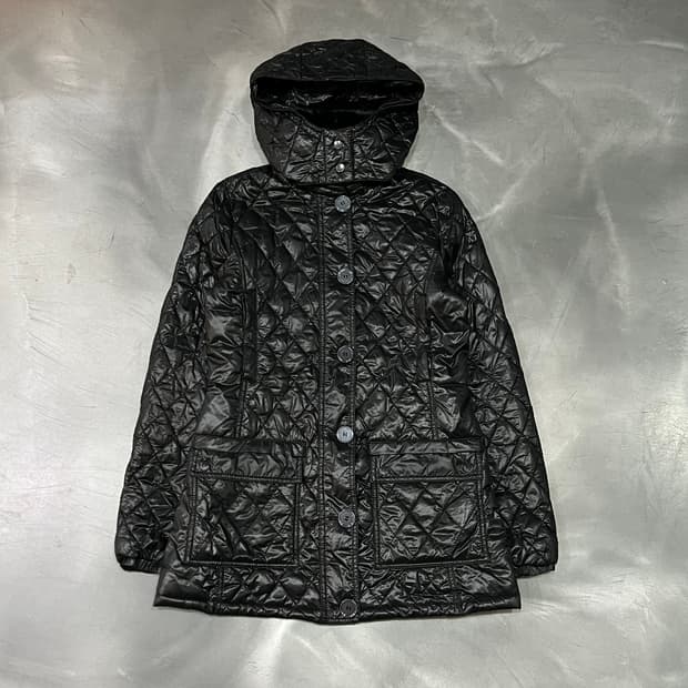  아르마니 진스 퍼 넥 퀼티드 자켓 y15082