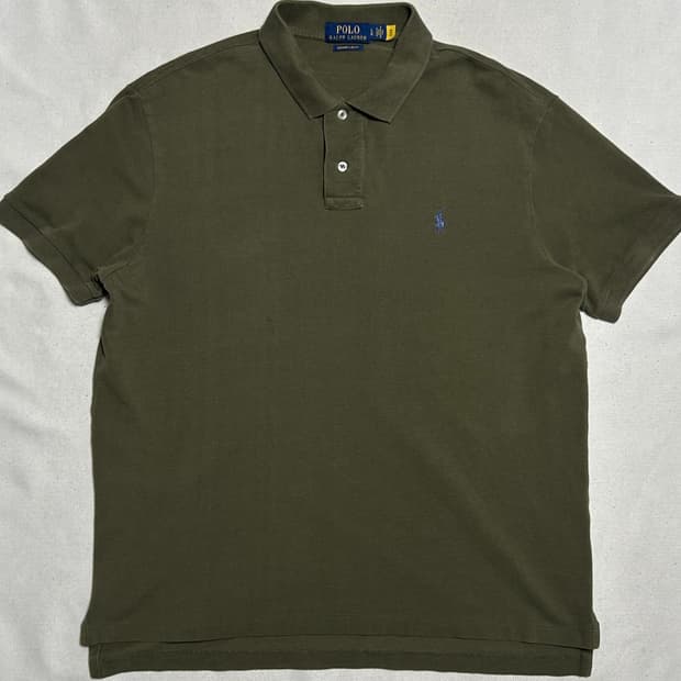 🫶🏻 폴로랄프로렌 커스텀 슬림핏 브라운 카라 반팔티 🫶🏻