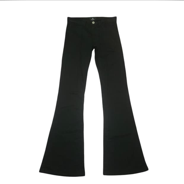 Japanese black varia bootcut pants