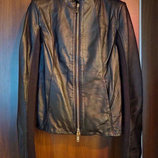 릭 오웬스 램스킨 가죽자켓 블랙 정품