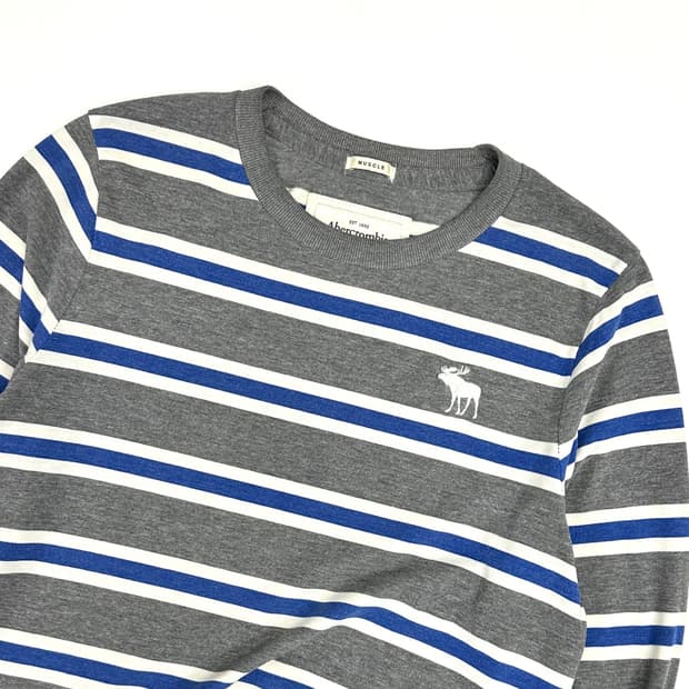 95-100 아베크롬비 순록 스프라이프 롱슬리브 