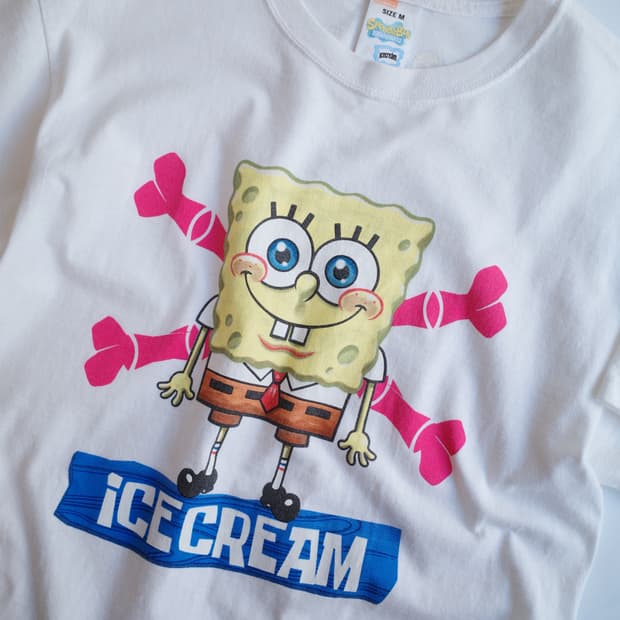 BBC Ice cream X SpongeBob 콜라보 프린팅 티셔츠