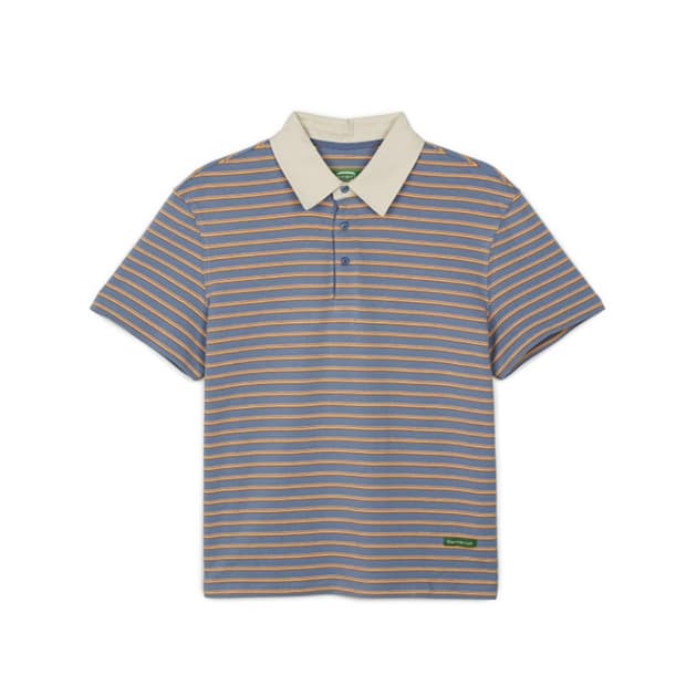 Stripe Polo Tee (Light Blue)