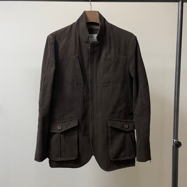 (100) MF 마자 플라바 브라운 스웨이드 자켓