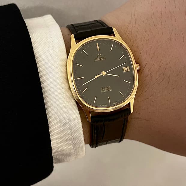 오메가 엘립스 검판 초침 빈티지 시계