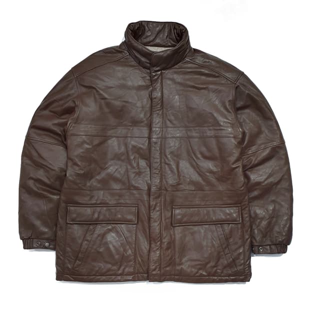 에디바우어 레더 다운 파카 90s XL (110-115) 카코트