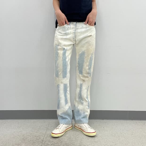 Levis 리바이스 501 블리치 페인트 커스텀 데님 팬츠 29