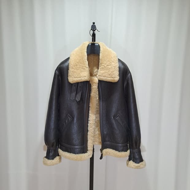 (택포) B-3 양가죽 양털 무스탕 메드 인 코리아 L B501