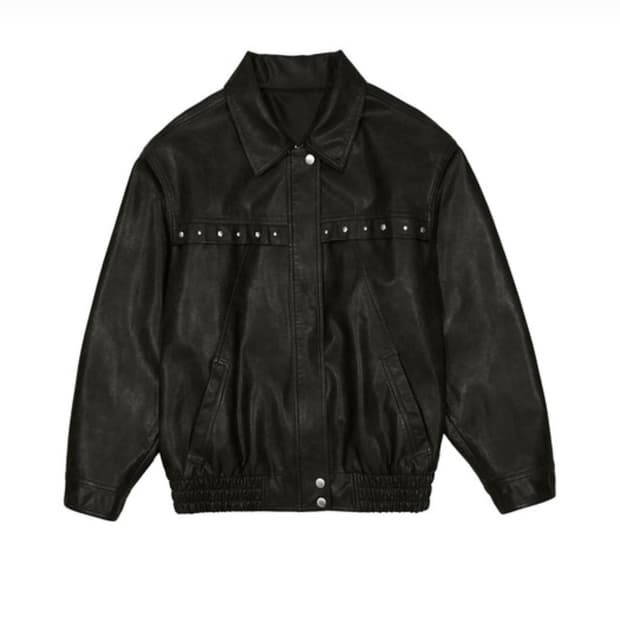 마가린핑거스 RIVET ECO LEATHER JACKET (BLACK)