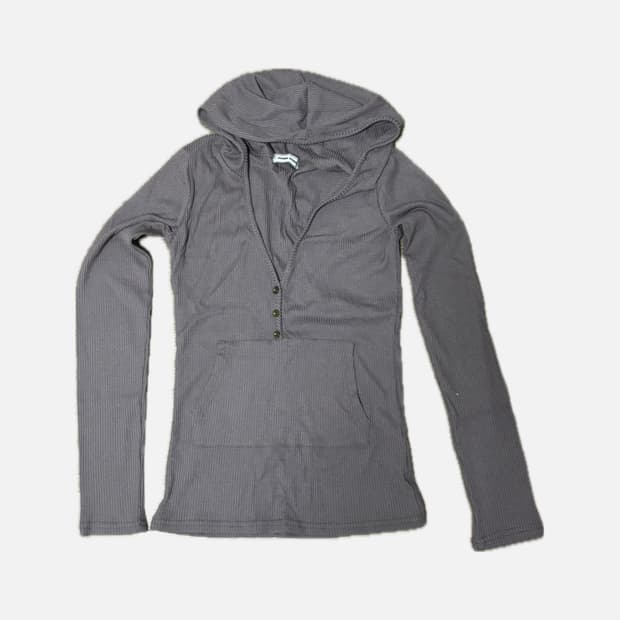 후드 니트 가디건