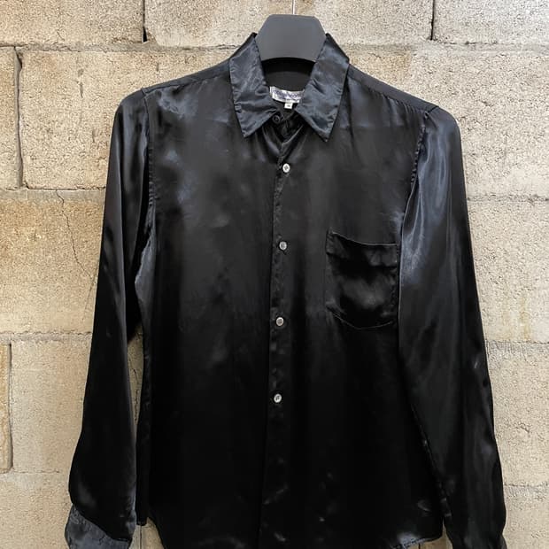 꼼데가르송 로브 드 샴브레 사틴 셔츠