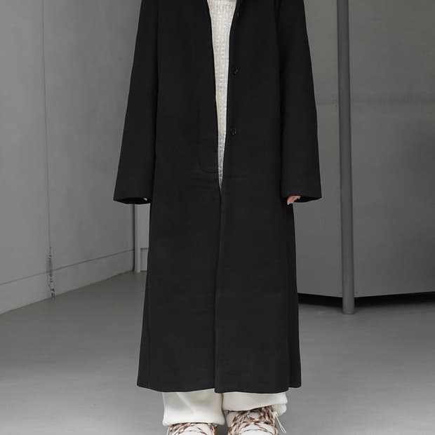 바이너리원 울 하이 롱코트