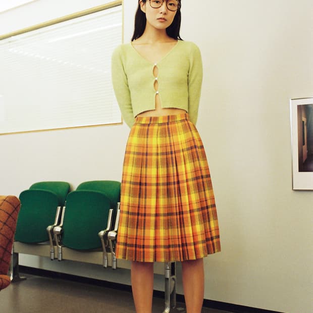 포니테일 클루리스 미디 스커트 m사이즈