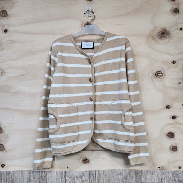 112) 칼라거펠트 스트라이프 가디건