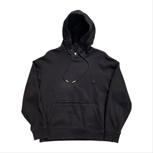 우영미 프린팅 후드티 블랙 (48size)