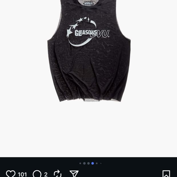 uvu 글리슨스 퍼포먼스 컷오프 싱글렛 나시