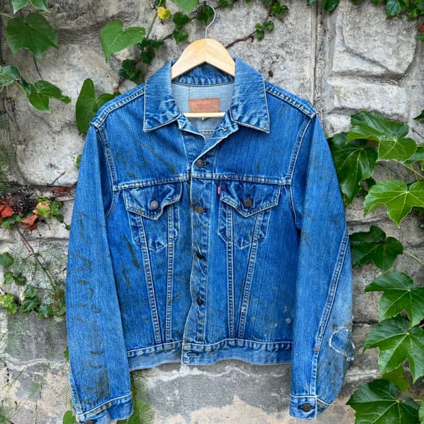 70s levis 리바이스 70505 distressed 데님 자켓