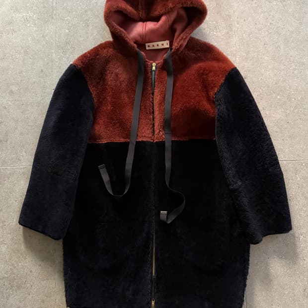 Marni 마르니 시어링 후드코트 40