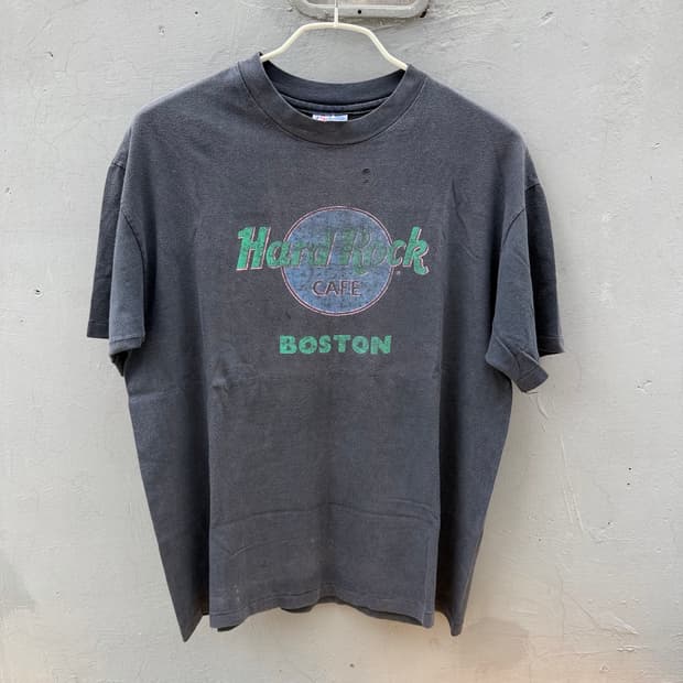 90s Vintage Faded Hanes Hard Rock Boston