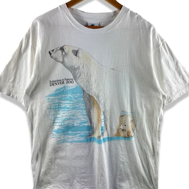 90S 미국생산 싱글스티치 폴라베어 티셔츠2663