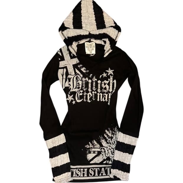 디그딥깔 빈티지 펑크 고스 갸루 니트 원피스