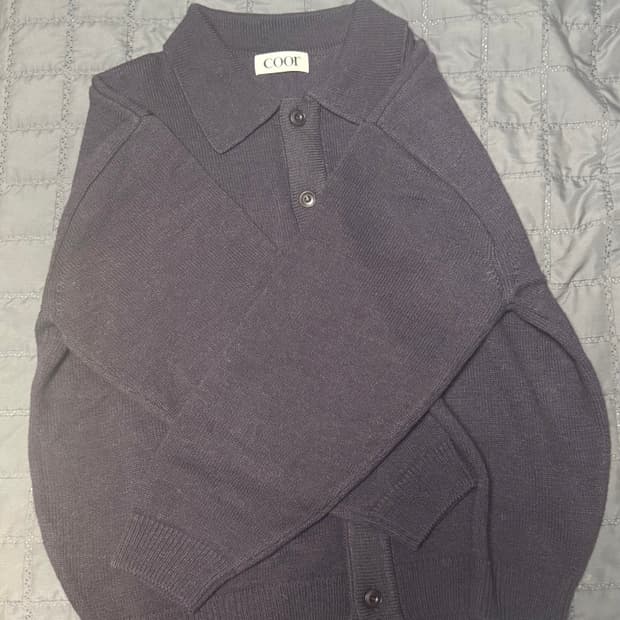 ( S 새제품 ) 쿠어 탑필 캐시 울 카라 가디건