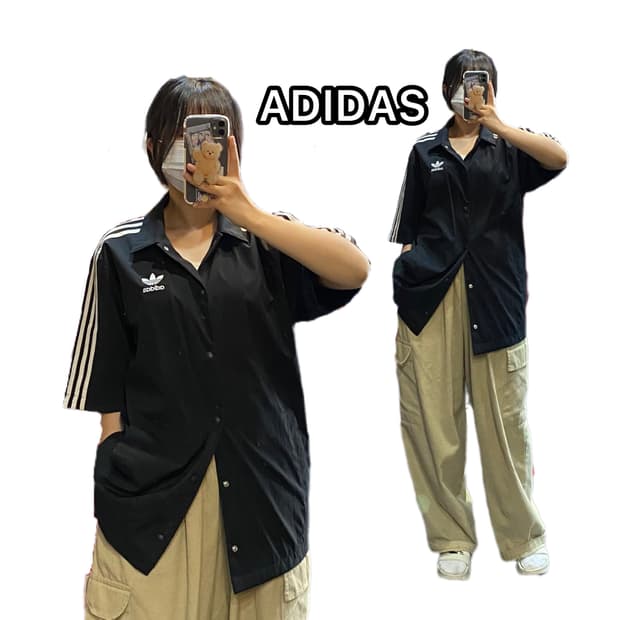 아디다스 파이어버드 빅로고 반팔 자켓