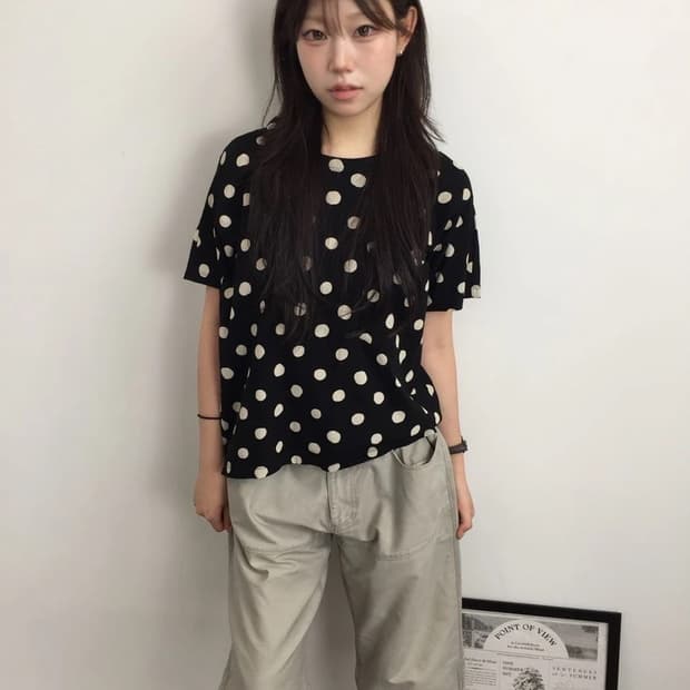 JPN Hand Drawn Dot Cotton Tee