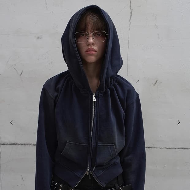 LCDC 워시드 셔링 후드집업