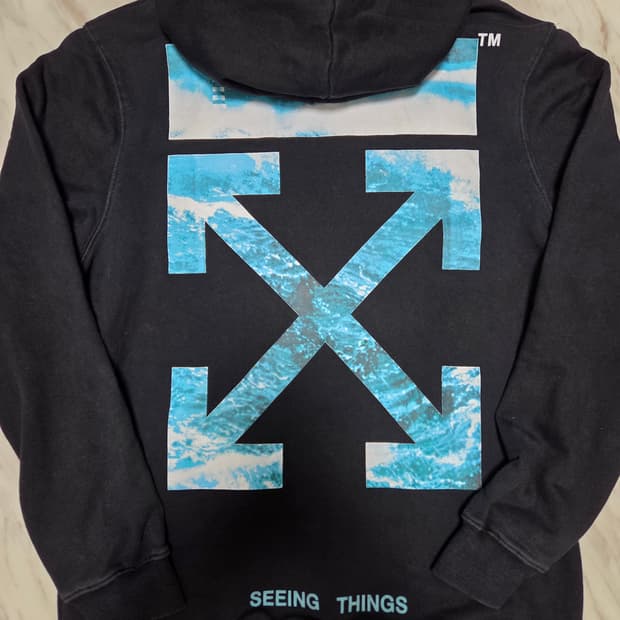 오프화이트 스크리밍 걸 후드티