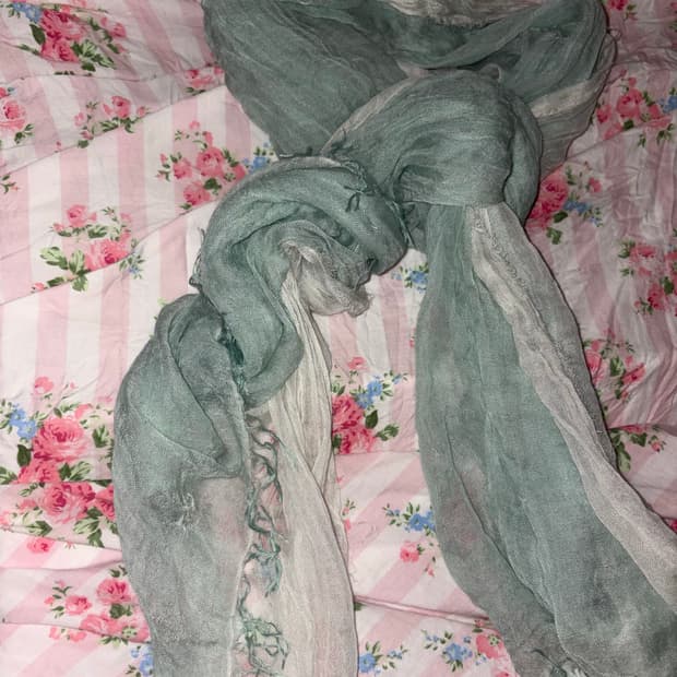 빈티지 민트 머플러 스카프 페어리 