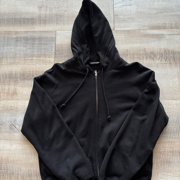 오라리 스무스 소프트 후드집업 블랙