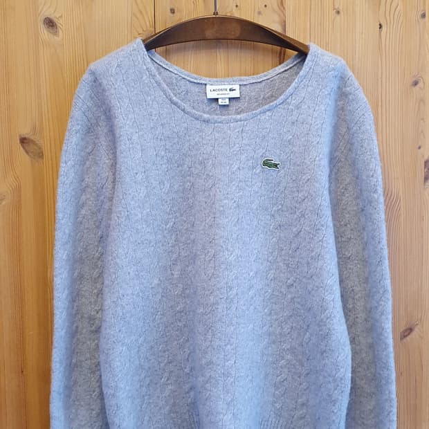 77.라코스테 울 와이드라운드니트