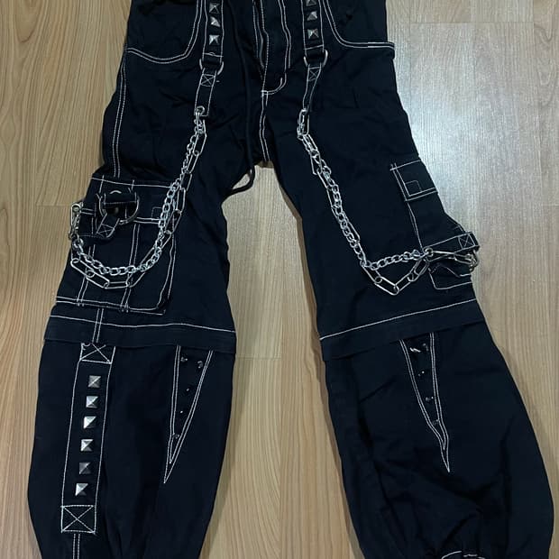tripp nyc punk 한정판 펑크 본디지 체인 팬츠