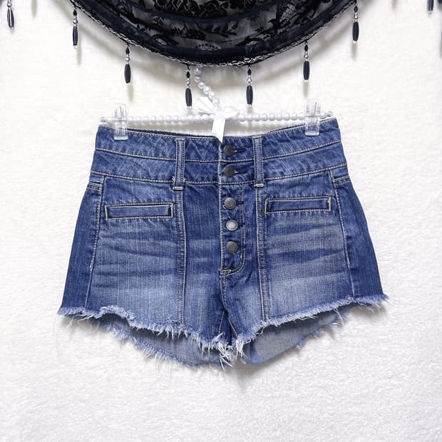 아메리칸이글 데님 하이웨스트 청반바지 핫팬츠 숏 y2k 와투케 갸루 펑크