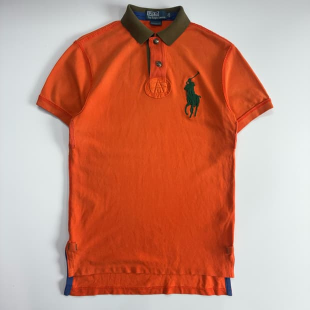Polo  폴로 랄프로렌 빅포니 코튼 오렌지 반팔 카라티 