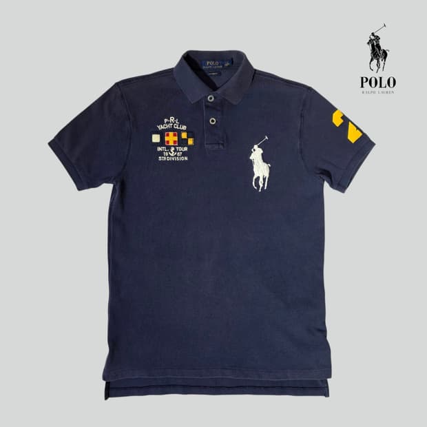 [S]폴로 랄프로렌 빅포니 요트클럽 커스텀핏 카라 반팔