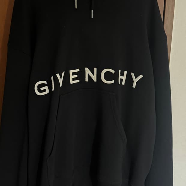 지방시 블랙 4G 로고 오버사이즈 후드티 L