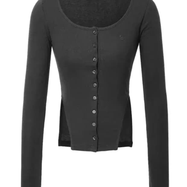 쓰리타임즈 블레어 가디건 차콜 s