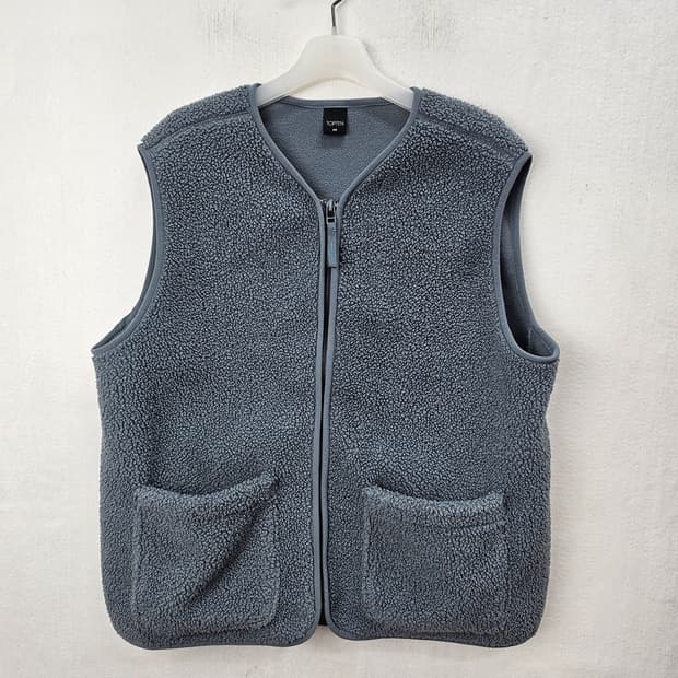 탑텐 뽀글이 플리스 조끼 그레이 100 L