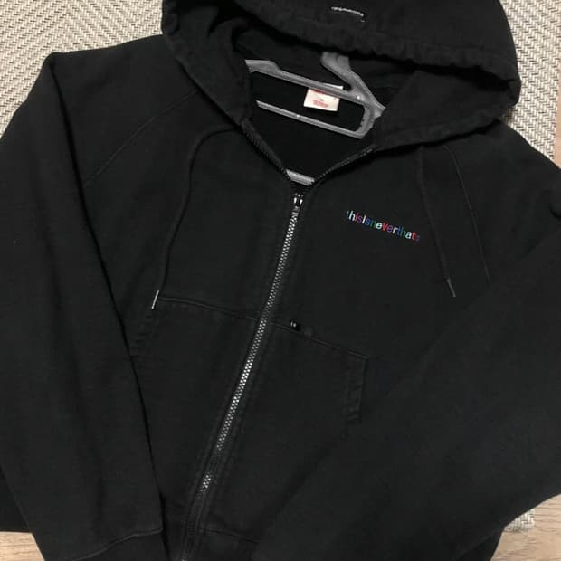 빈티지 Thisisneverthat 블랙 후드집업 M