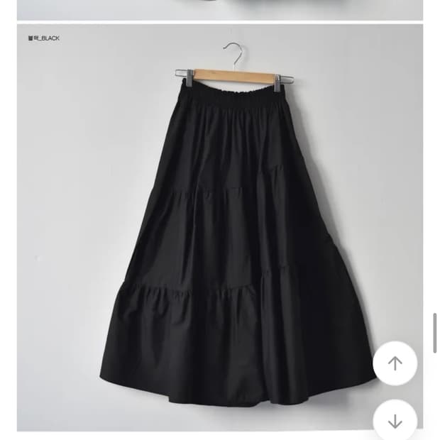 러브앤드팝 사선캉캉스커트 블랙