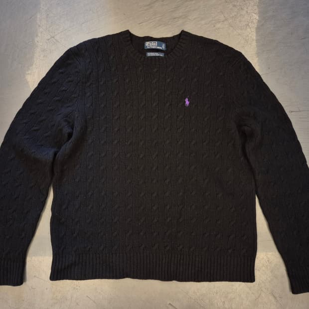 00s 폴로랄프로렌 앙고라 메리노 울 케이블 니트