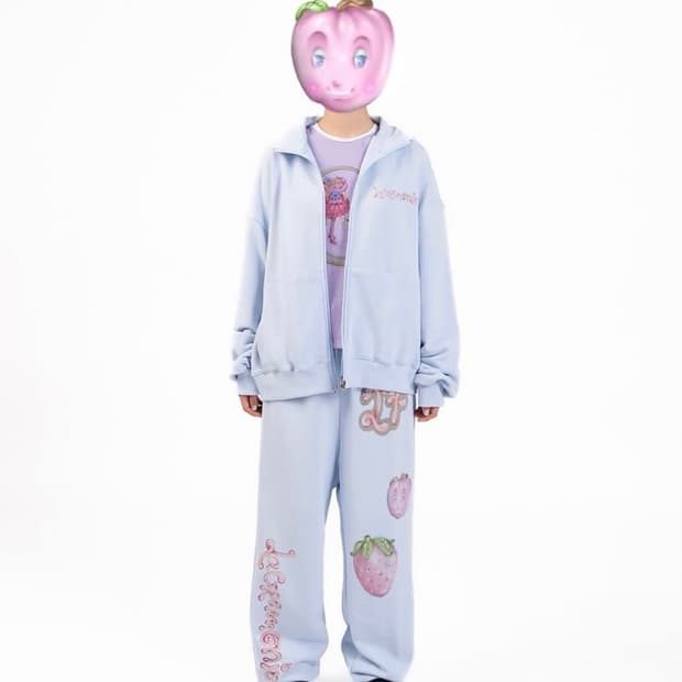 라세레모니 트레이닝 셋업 세트 블루(윈터 착용)