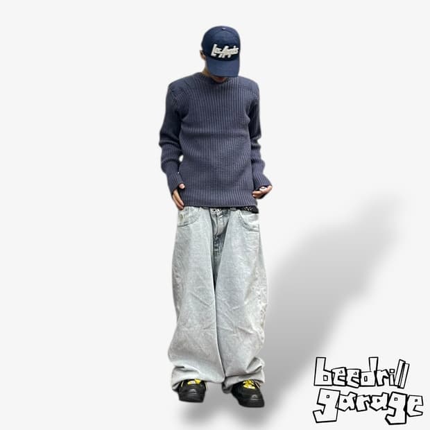 80s 엘엘빈 코만도 울 스웨터 made in england