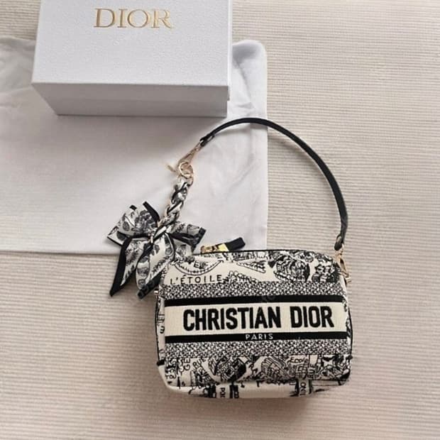 디올 뷰티 플랑드파리 자수 패브릭 파우치백