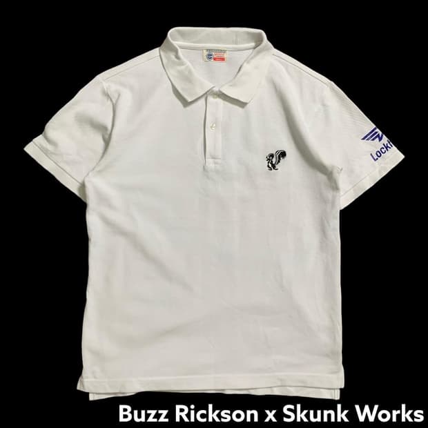 [S] 버즈릭슨 X 스컹크웍스 흰색 카라 반팔티셔츠