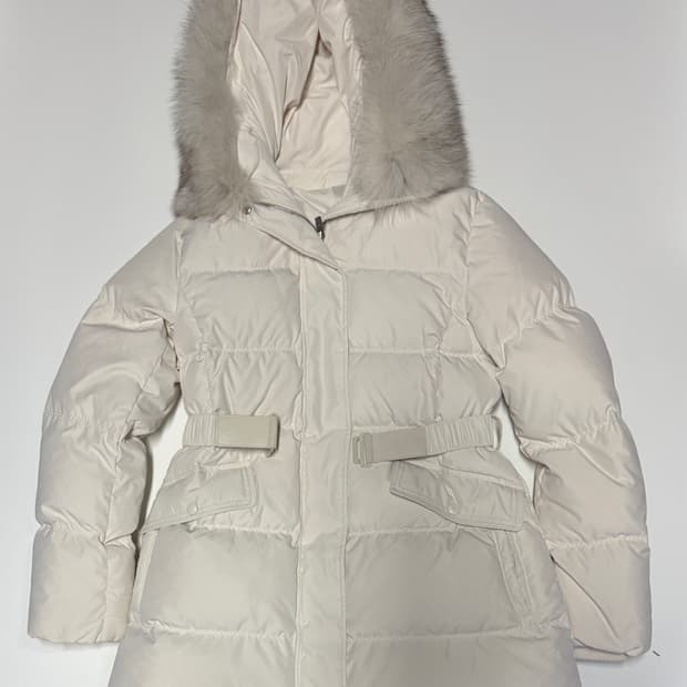 여성 주크 Zooc 24년도 폭스퍼 구스다운 벨티드 패딩
