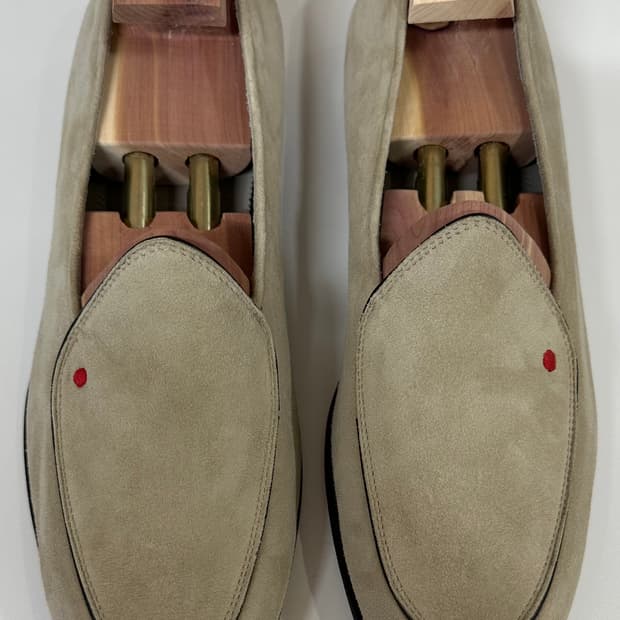 키톤 나폴리 시그니처 로고 클래식 스웨이드 로퍼 슈즈 새상품